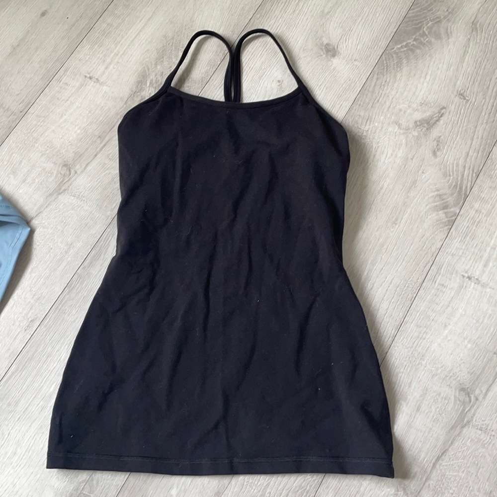 Power y tank black lululemon